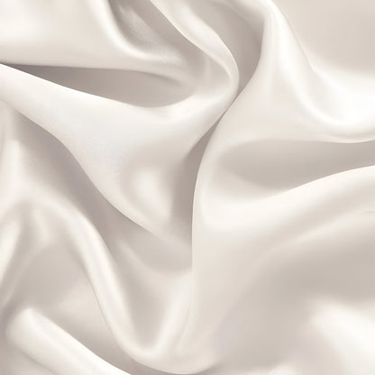 19 Momme Silk Deep Fitted Sheet - Close Up Of The Sheet Material - Ivory