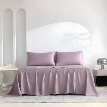 Adele Bamboo Sheet Set (Set of 4) - Front Side View - Main Product Image - Lilac