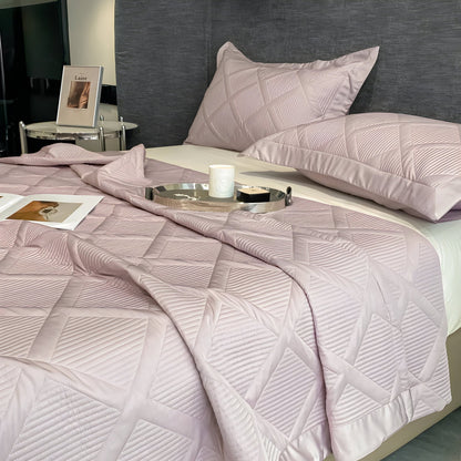 Alina Lyocell Bedspread - Side View - Right Side - Light Purple