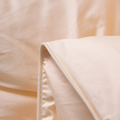 All Season 600 Fill Power Goose Down Duvet - Close Up Of Detailing - Cream