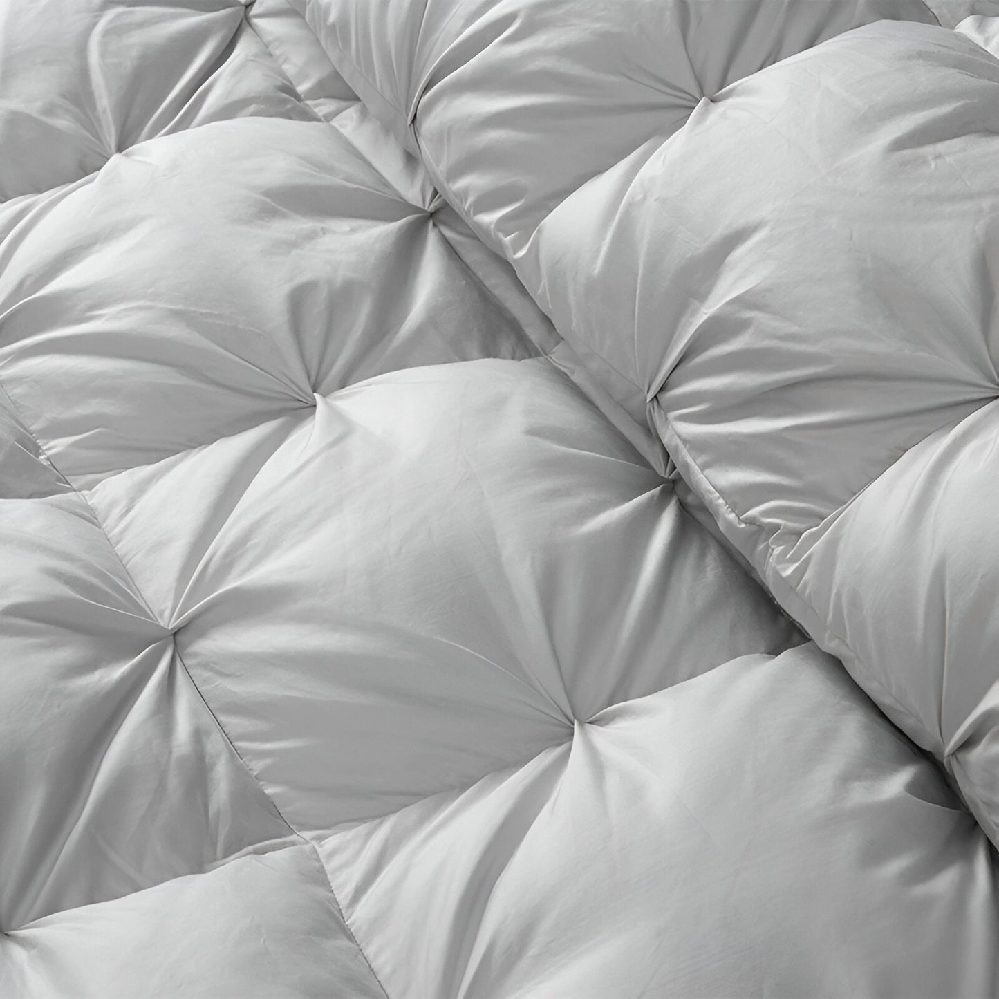 All Season 600 Fill Power Goose Down Duvet - Close Up - Gray