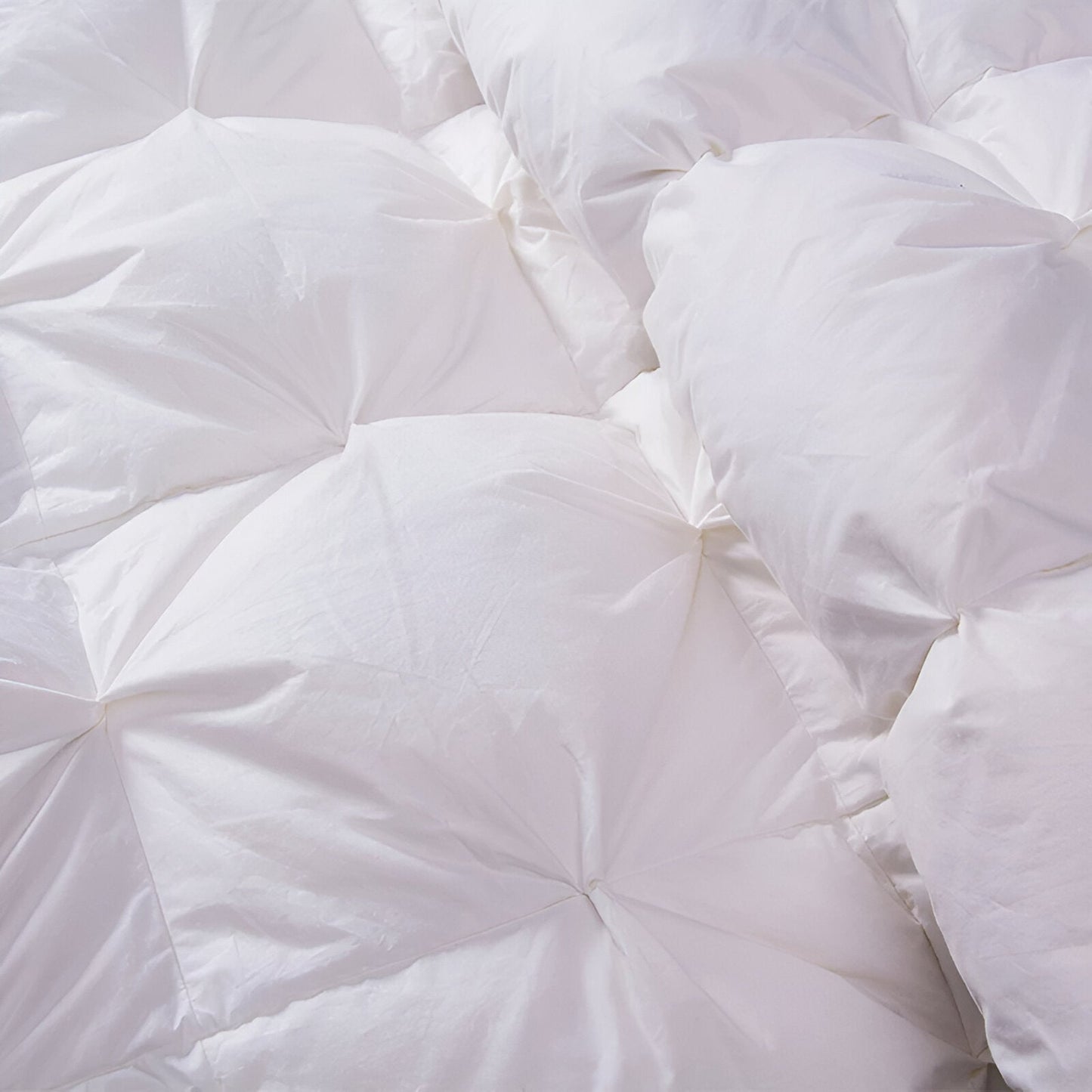 All Season 600 Fill Power Goose Down Duvet - Close Up Of Detailing - White