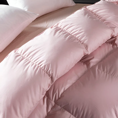 All Season 650 Fill Power Goose Down Comforter - Close Up - Pink