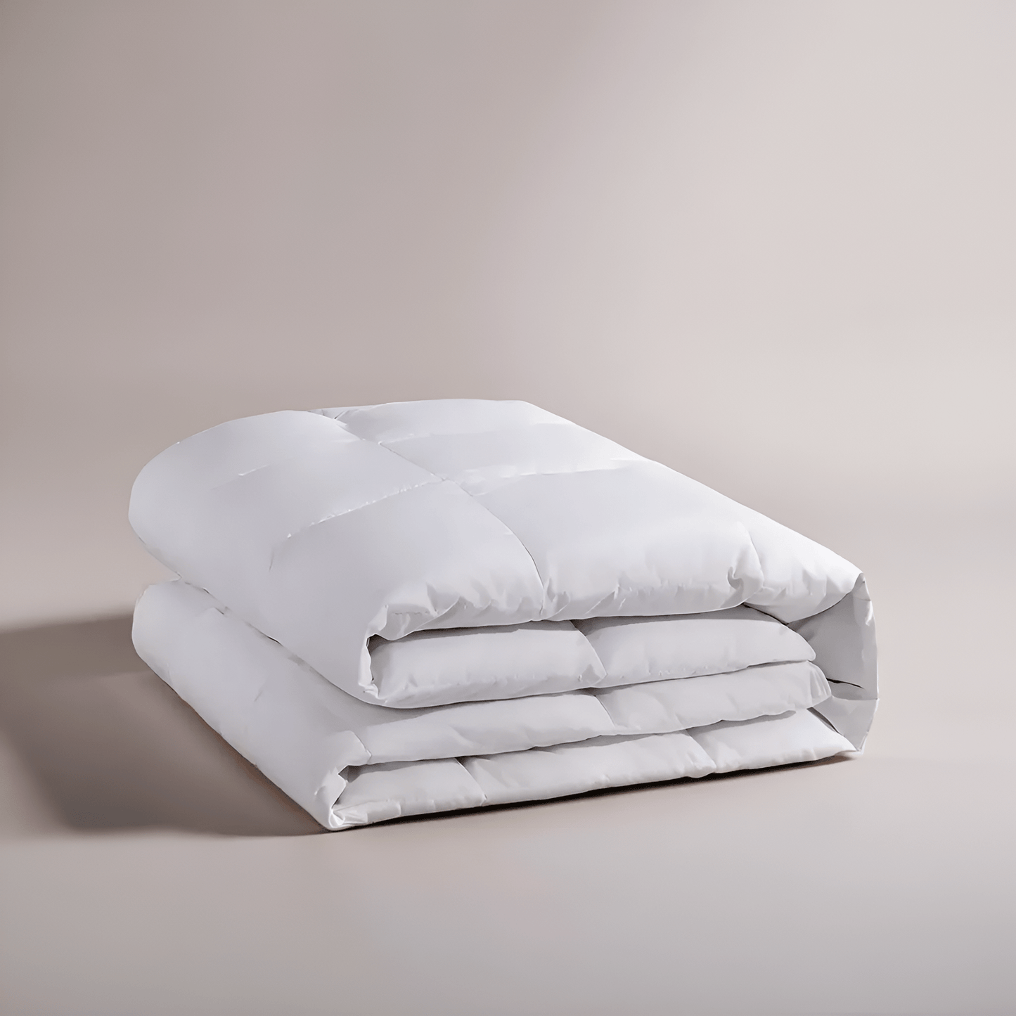 All Season 700 Fill Power Down Comforter - Front Side View - Main Product Image - Folded Neatly - White