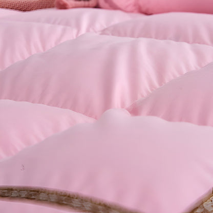 All Season 750 Fill Power Goose Down Comforter - Close Up - Pink