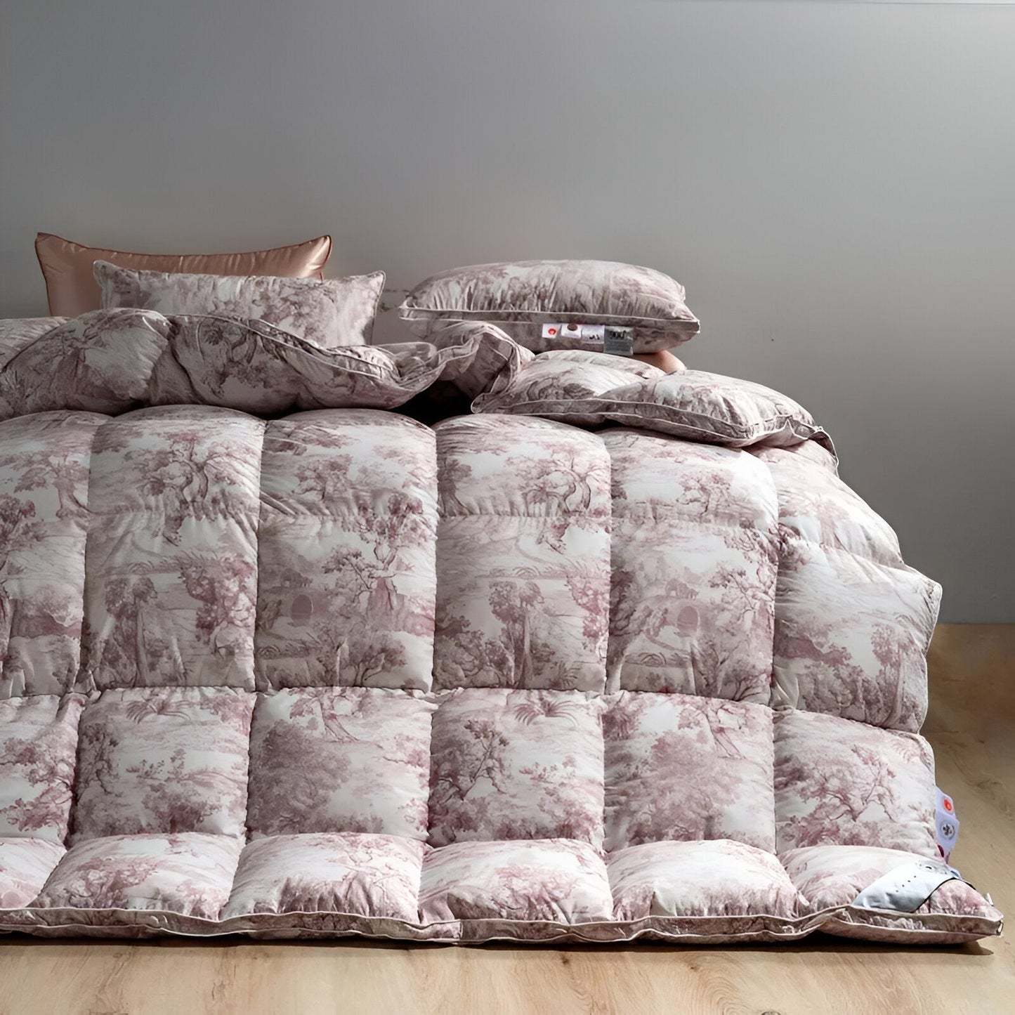 All Season 800 Fill Power Goose Down Comforter - Front Side View - Main Product Image - Mauve