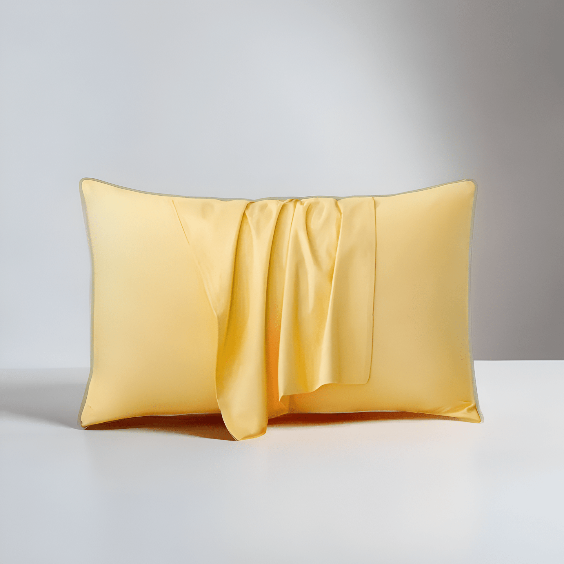 Amber Cotton Pillowcase Set (Set of 2) - Front Side View - Main Product Image - Yellow