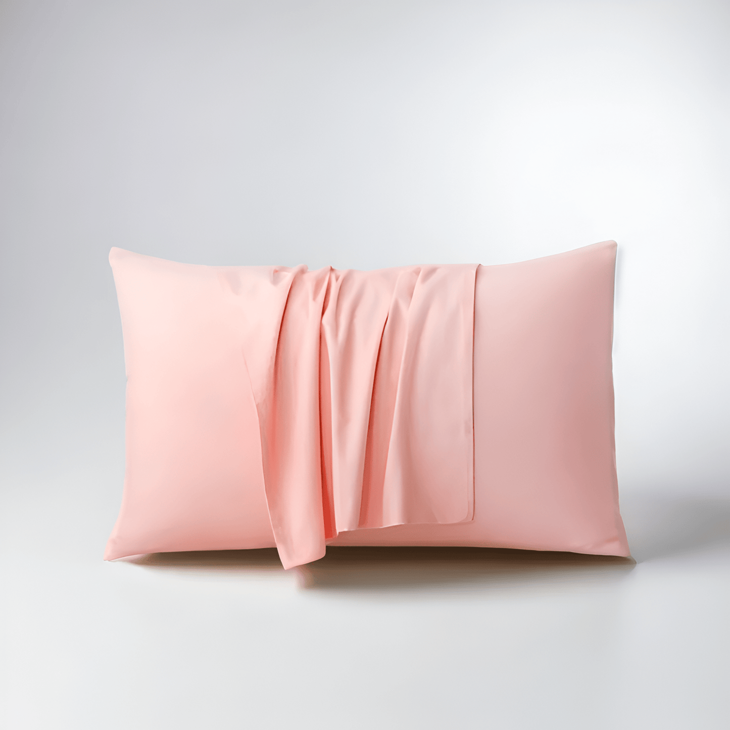 Amber Cotton Pillowcase Set (Set of 2) - Front Side View - Main Product Image - Peach Pink