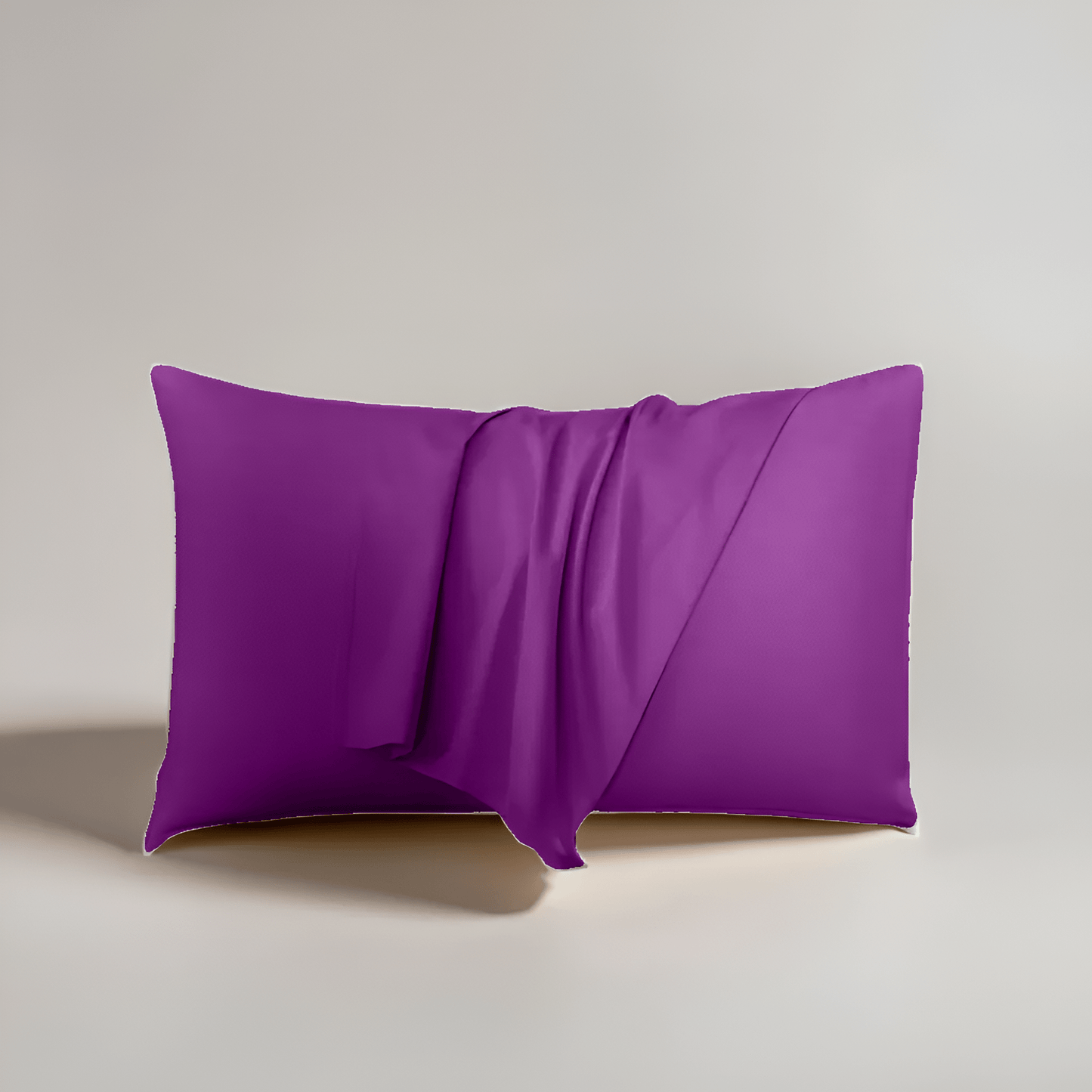 Amber Cotton Pillowcase Set (Set of 2) - Front Side View - Main Product Image - Purple