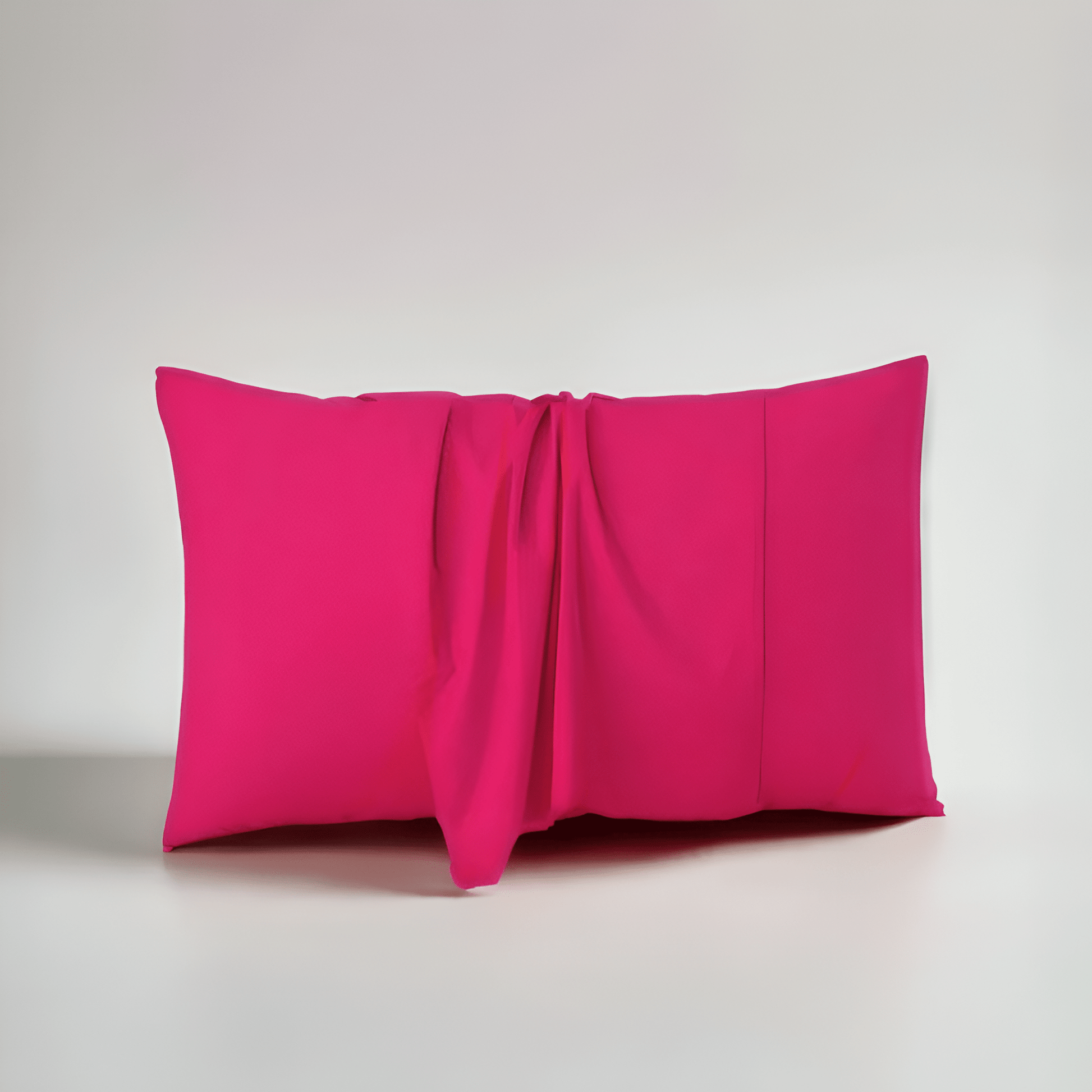 Amber Cotton Pillowcase Set (Set of 2) - Front Side View - Main Product Image - Hot Pink