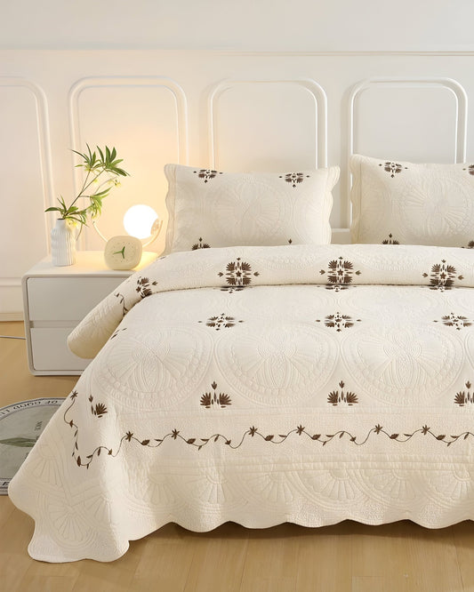Ashley Cotton Bedspread Set - Bedspread - Bellevo Design