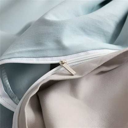 Audrey Brushed Cotton Bedding Set - Close Up On Zipper Closure