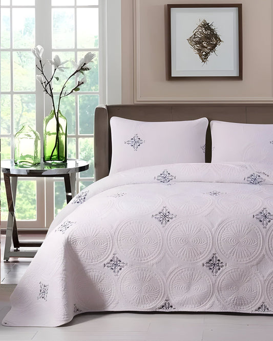 Audrey Cotton Bedspread Set - Bedspread - Bellevo Design