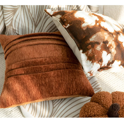 Autumn Square Throw Pillow - Close Up - Multicolor