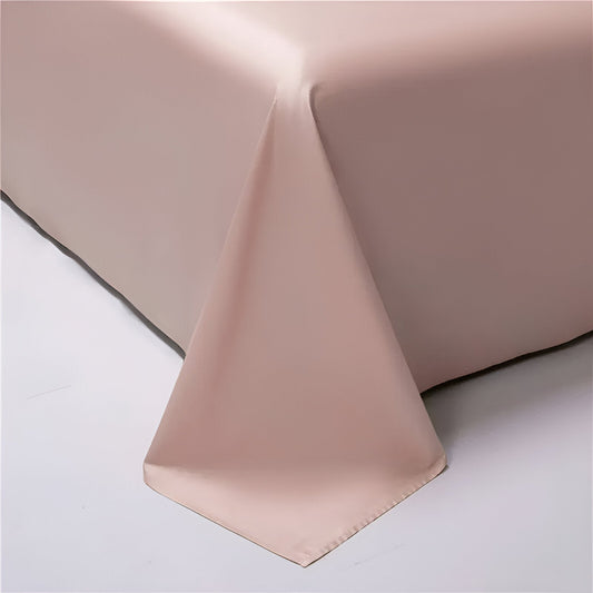 Belle Egyptian Cotton Flat Sheet - Corner Image - Main Product Image - Blush Pink