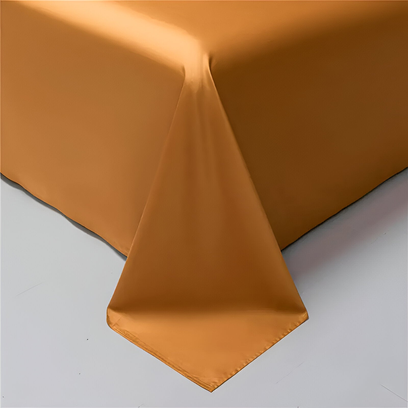 Belle Egyptian Cotton Flat Sheet - Corner Image - Main Product Image - Orange