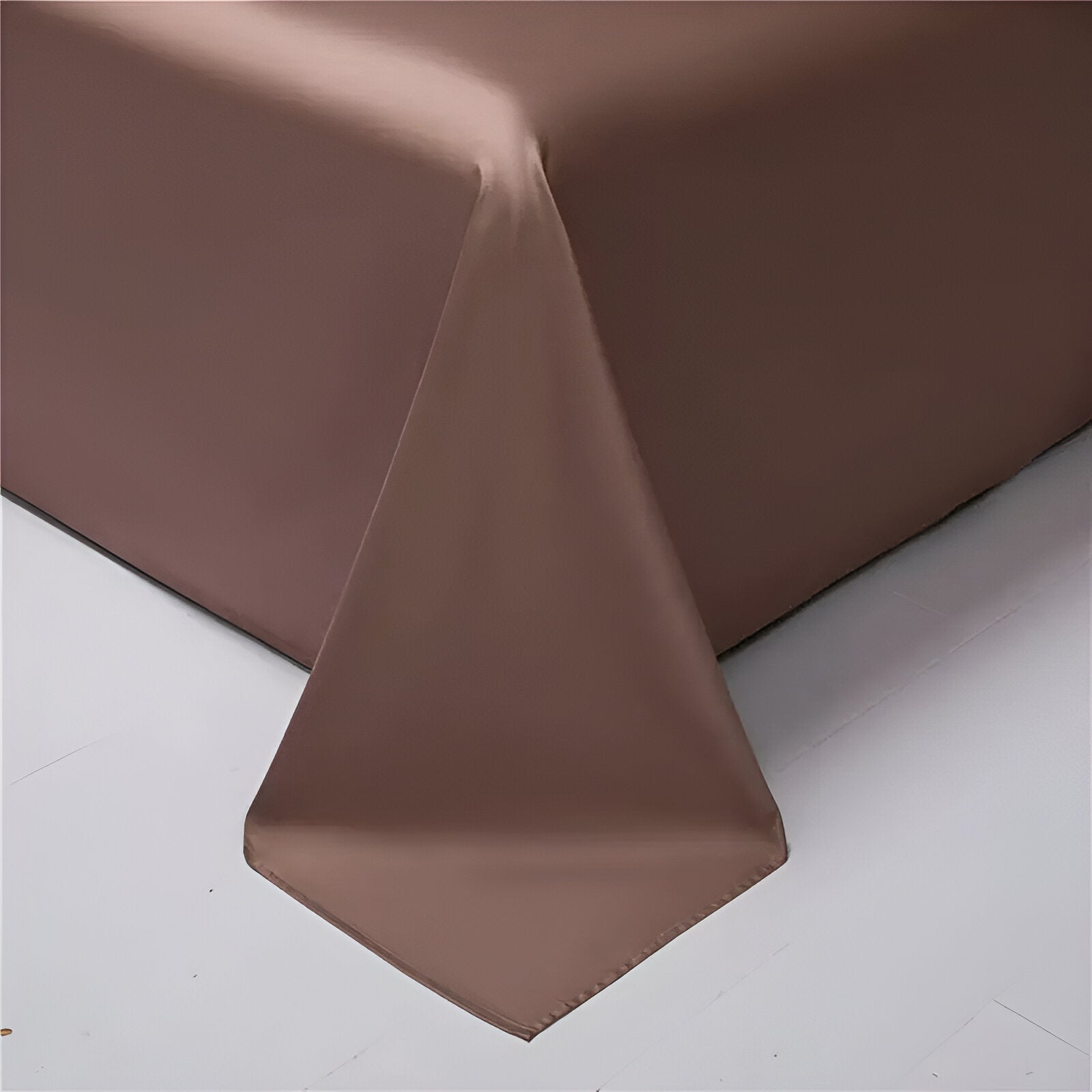 Belle Egyptian Cotton Flat Sheet - Corner Image - Main Product Image - Brown