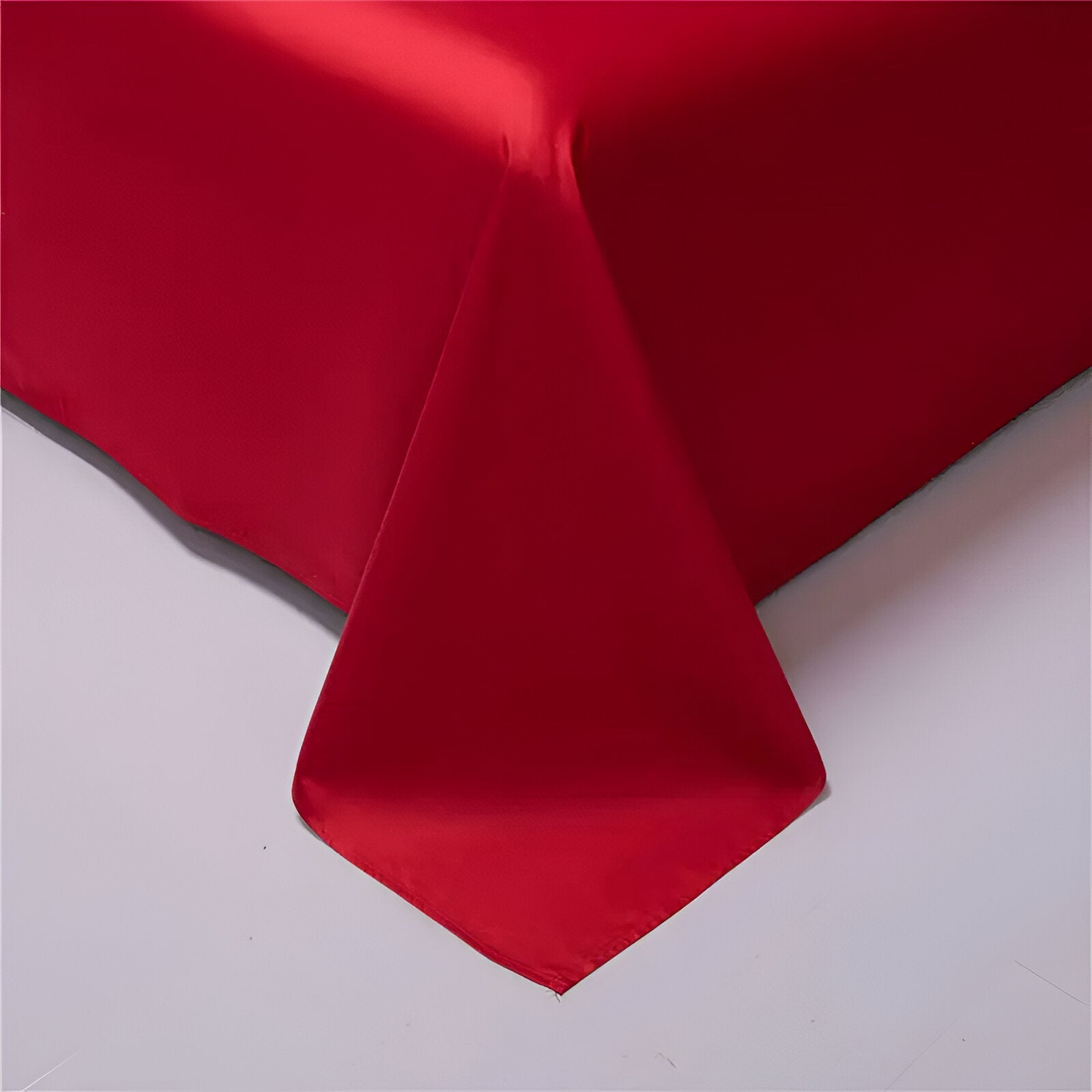 Belle Egyptian Cotton Flat Sheet - Corner Image - Main Product Image - Red