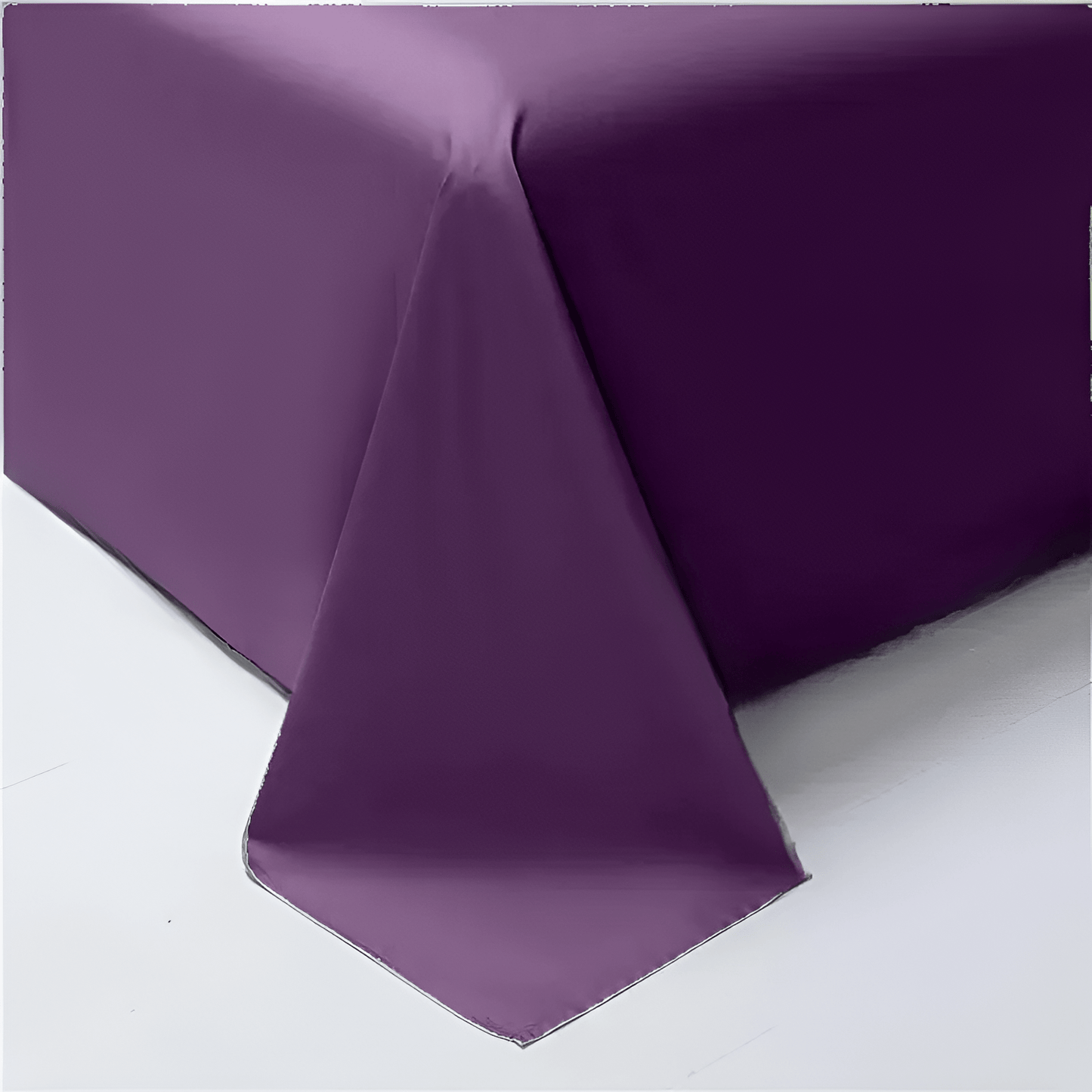 Belle Egyptian Cotton Flat Sheet - Corner Image - Main Product Image - Violet