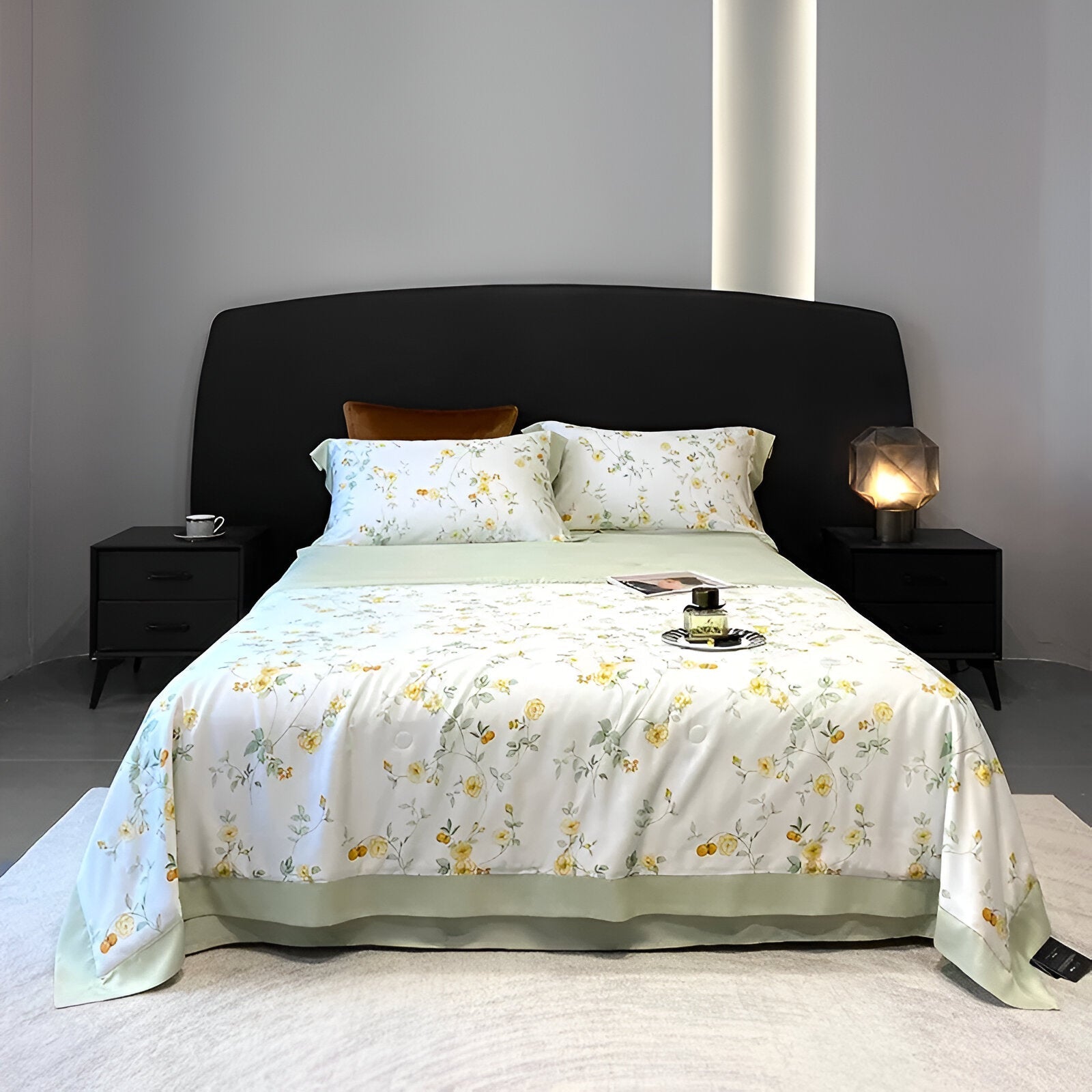 Benevola Bamboo Coverlet Set - Front Side View - Main Product Image - Multicolor