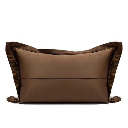 Catalina Rectangular Throw Pillow - Backside - White Background - Brown