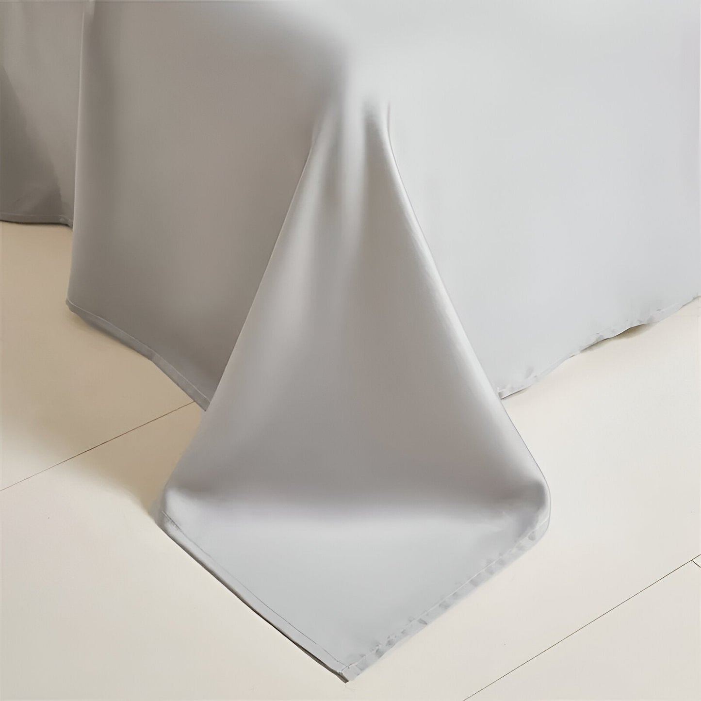 Cheerful Eucalyptus Coverlet Set - Corner Image - Close Up - Pale Blue