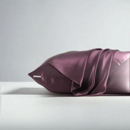 Chiara Silk Pillowcase - Front Side View - Main Product Image - Purple