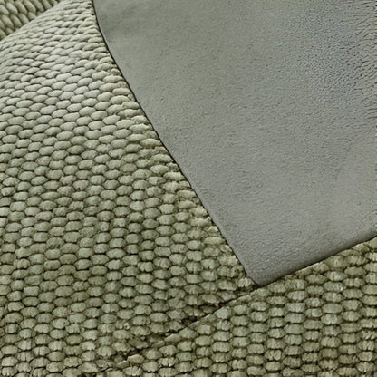 Cora Square Throw Pillow - Close Up Of Detailing - Green