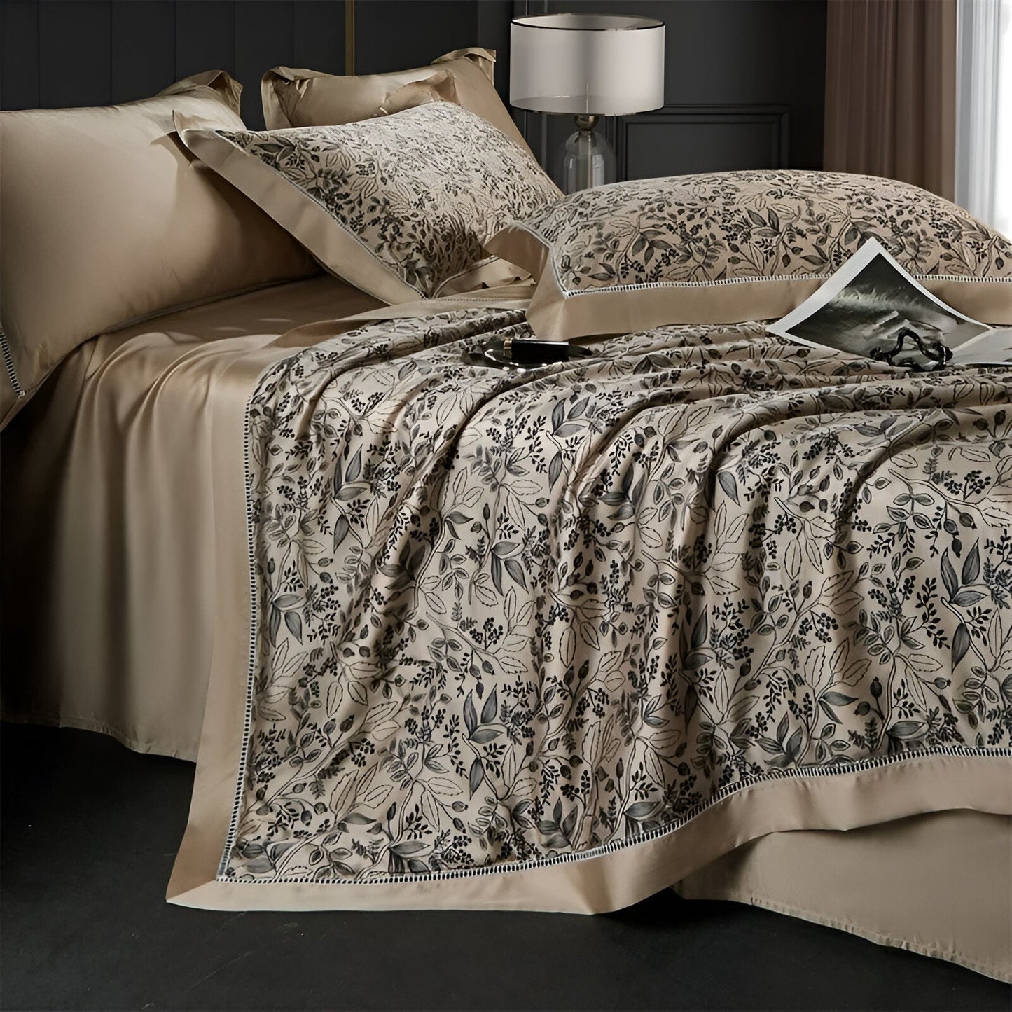 Crystal Bamboo Coverlet Set - Side View - Left Side - Multicolor