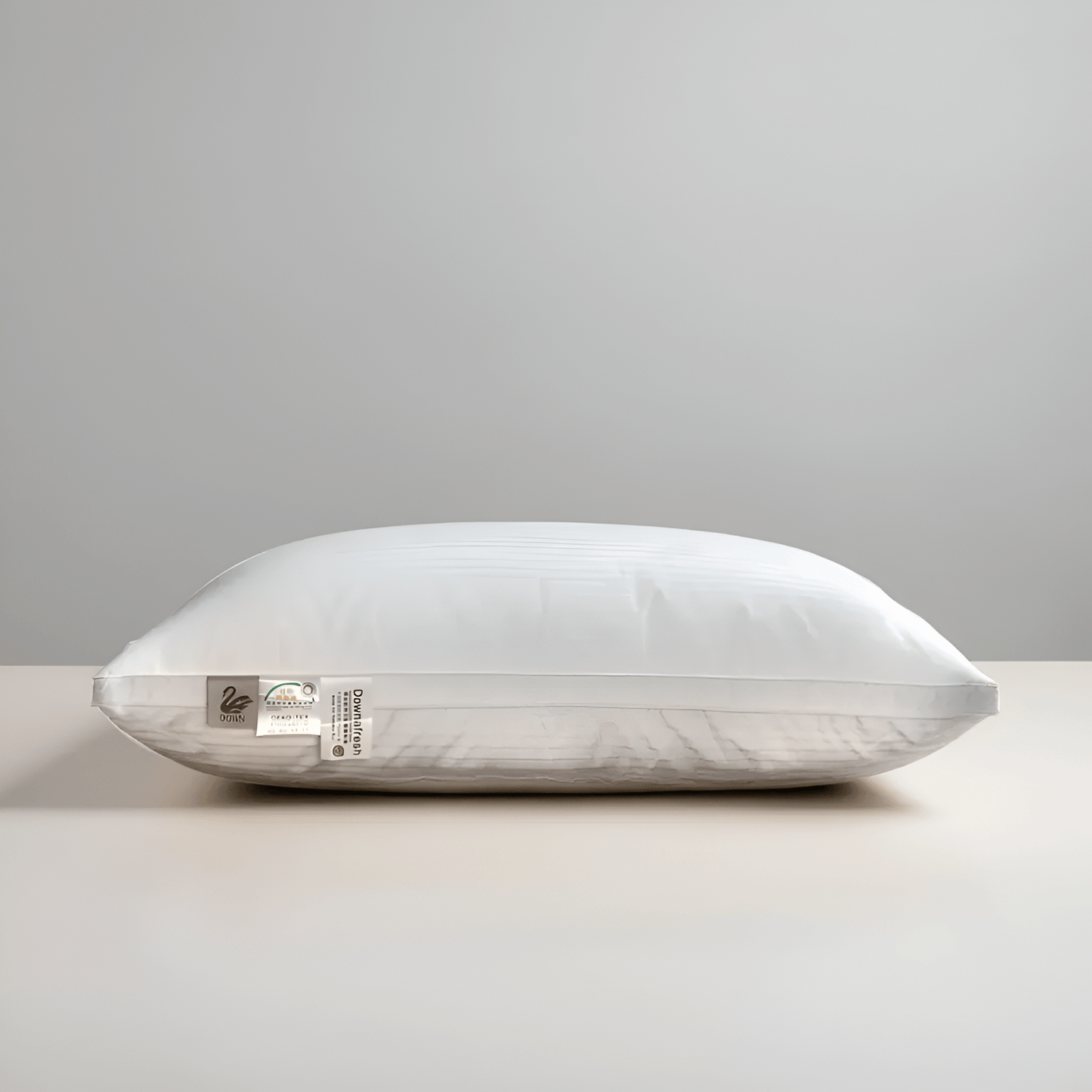 Down Alternative Firm Support Pillow - Front Side View - Main Product Image - White