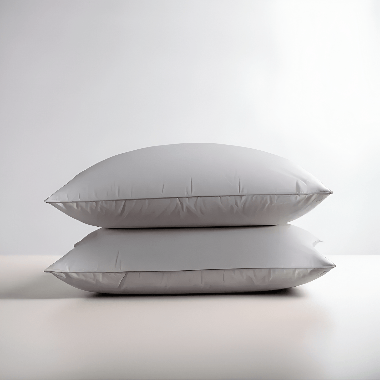 Down Alternative Firm Support Pillow Set (Set of 2) - Front Side View - Main Product Image - Gray