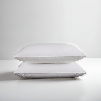 Down Alternative Firm Support Pillow Set (Set of 2) - Front Side View - Main Product Image - White