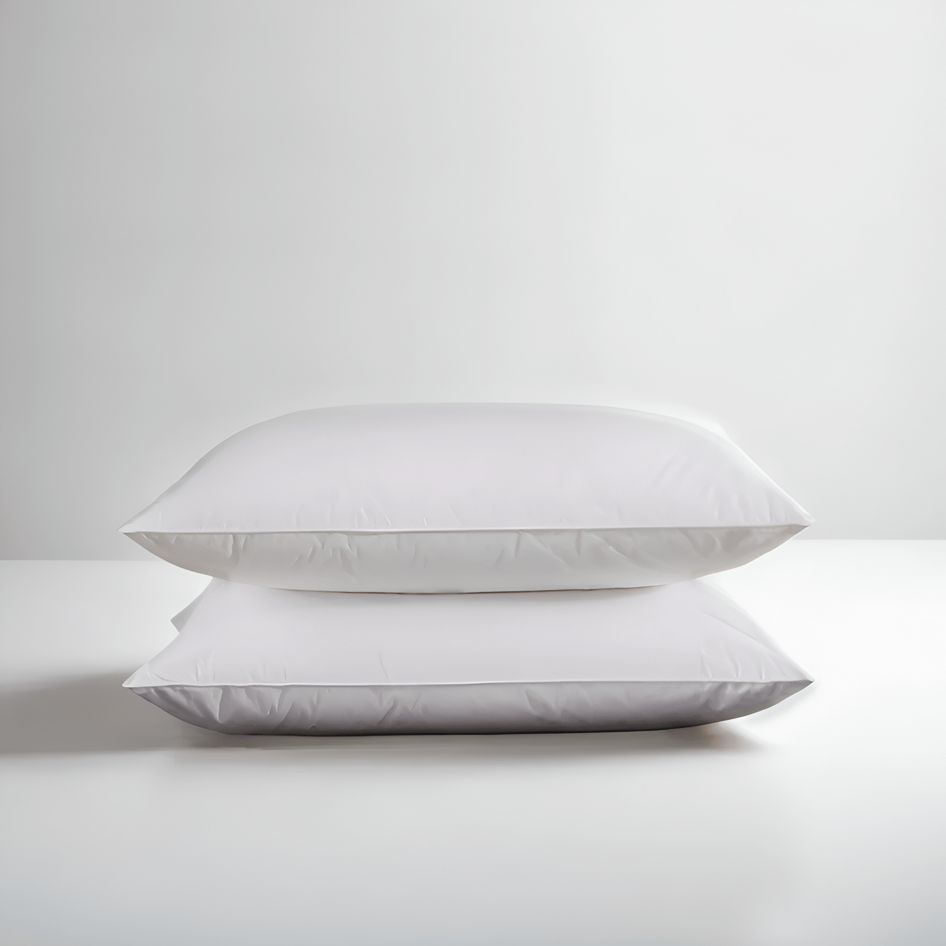 Down Alternative Medium Support Pillow Set (Set of 2) - Front Side View - Main Product Image - White