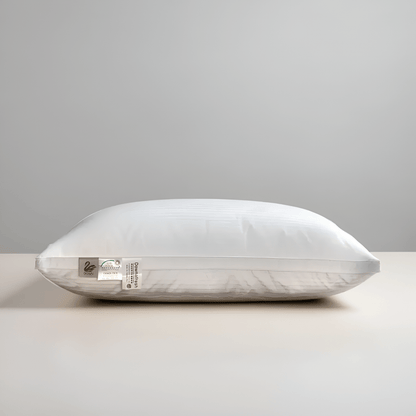 Down Alternative Plush Support Pillow - Front Side View - Main Product Image - White