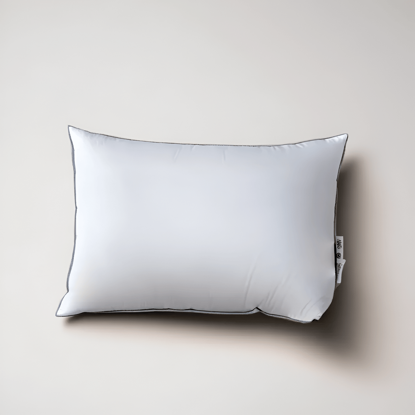 Down Blend Medium Support Pillow - Front Side View - Main Product Image - White