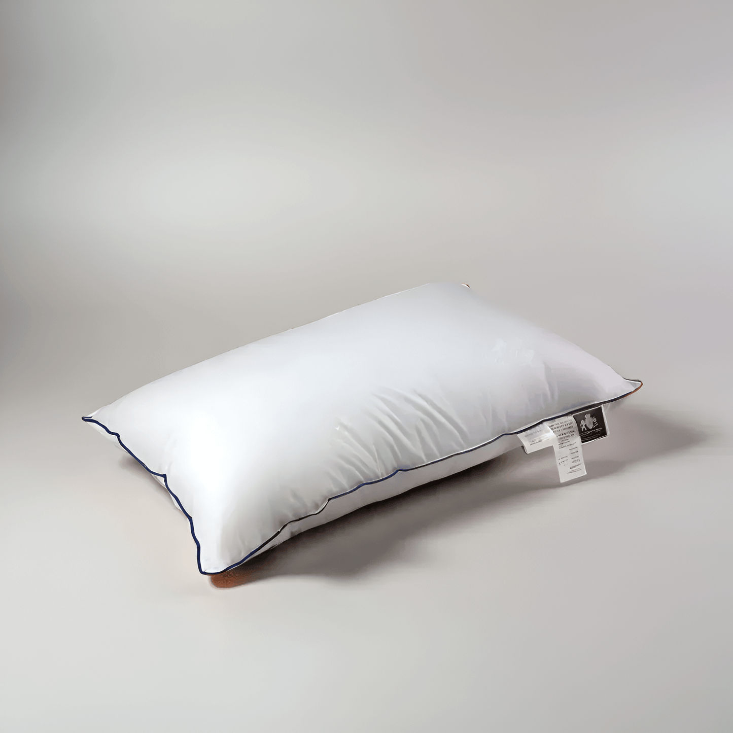 Down Blend Medium Support Pillow - Front Side View - Main Product Image - White