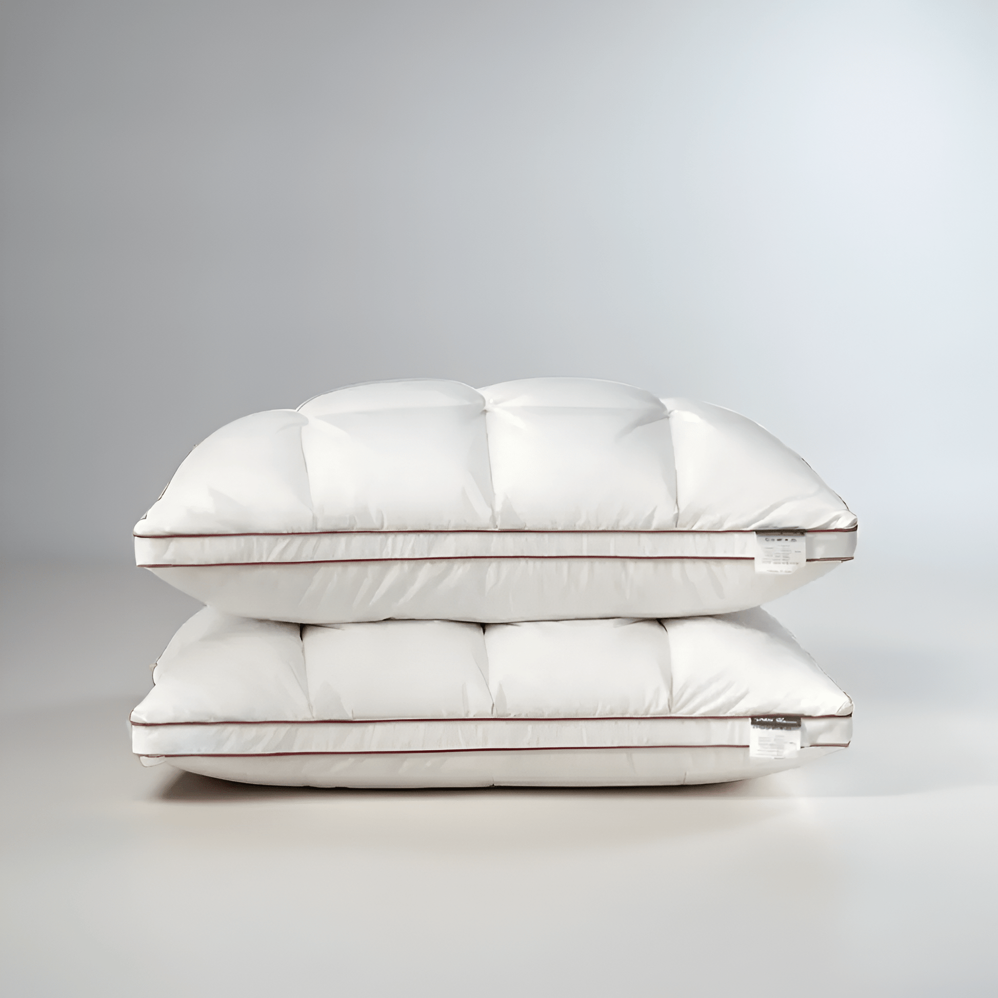 Down Blend Plush Support Pillow - Front Side View - Main Product Image - White