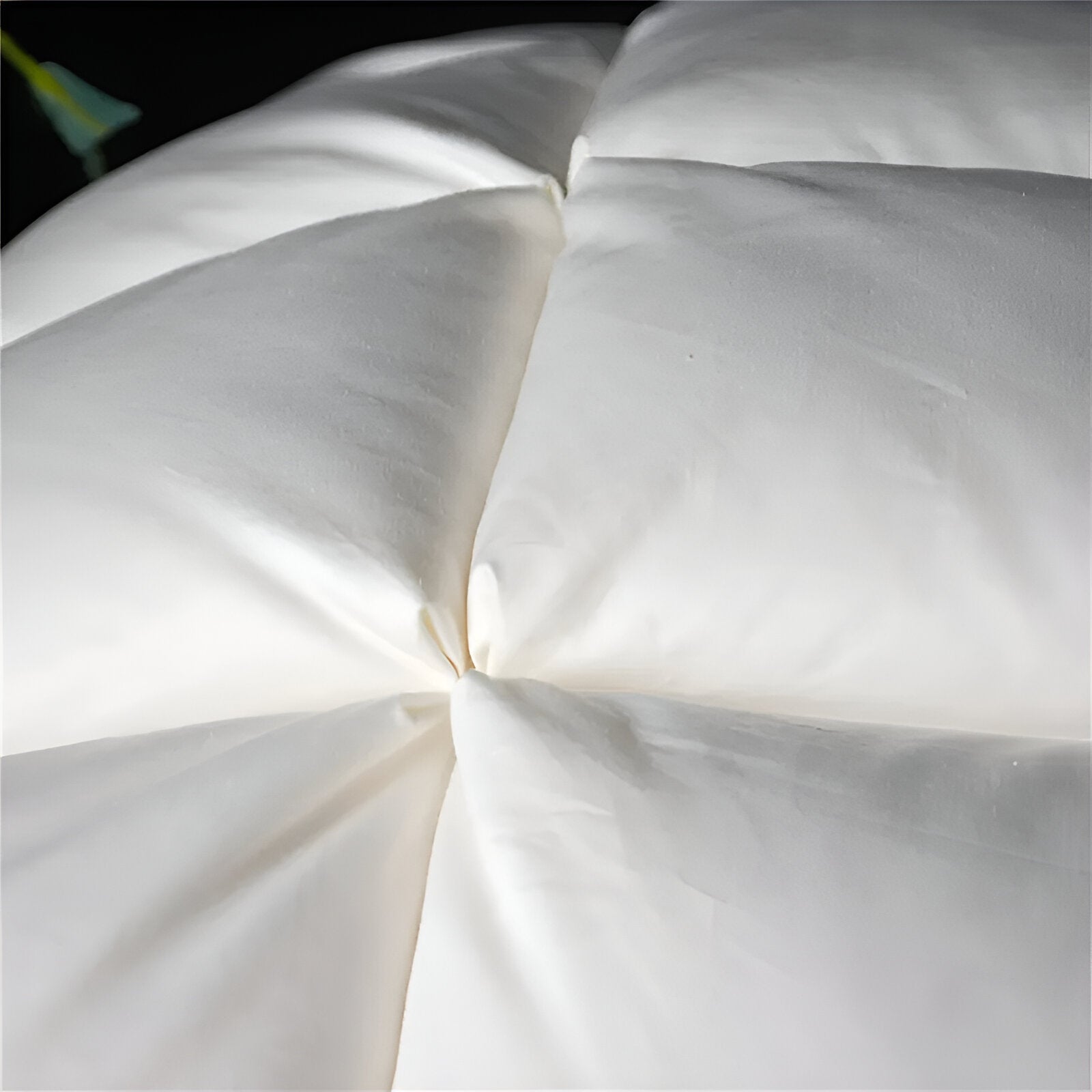 Down Medium Support Pillow Set (Set of 2) - Close Up Of Detailing - White