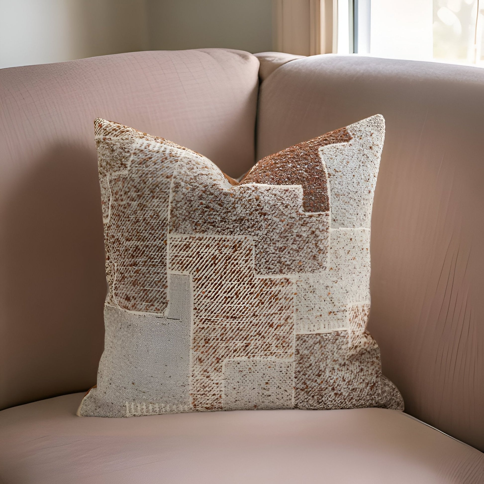 Eloise Square Throw Pillow - Front Side View - Main Product Image - Multicolor