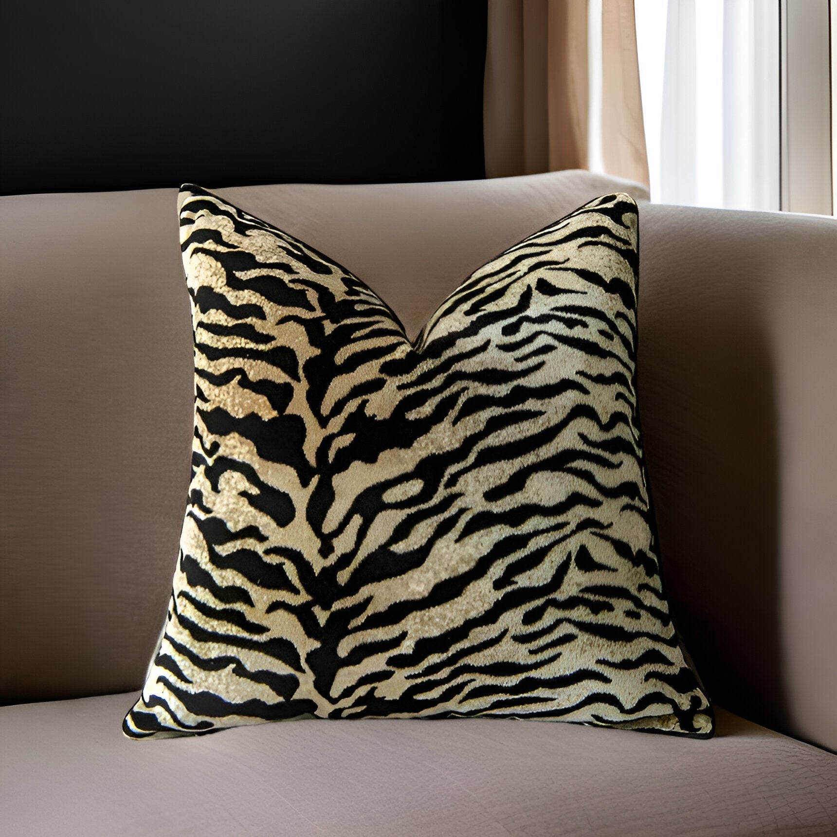 Esther Square Throw Pillow - Front Side View - Multicolor