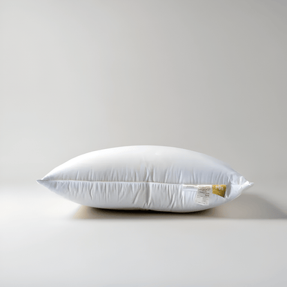 Goose Down Medium Support Pillow - Front Side View - Main Product Image - White