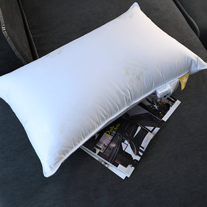 Goose Down Medium Support Pillow - Close Up - White