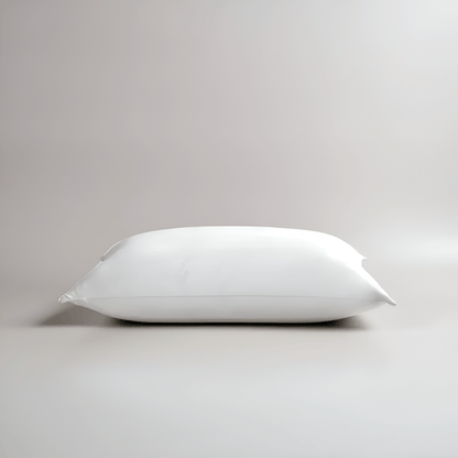 Goose Down Medium Support Pillow - Front Side View - Main Product Image - White