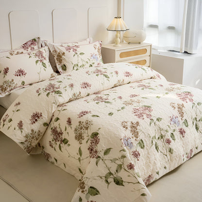 Iris Cotton Bedspread - Side View - Left Side - Multicolor