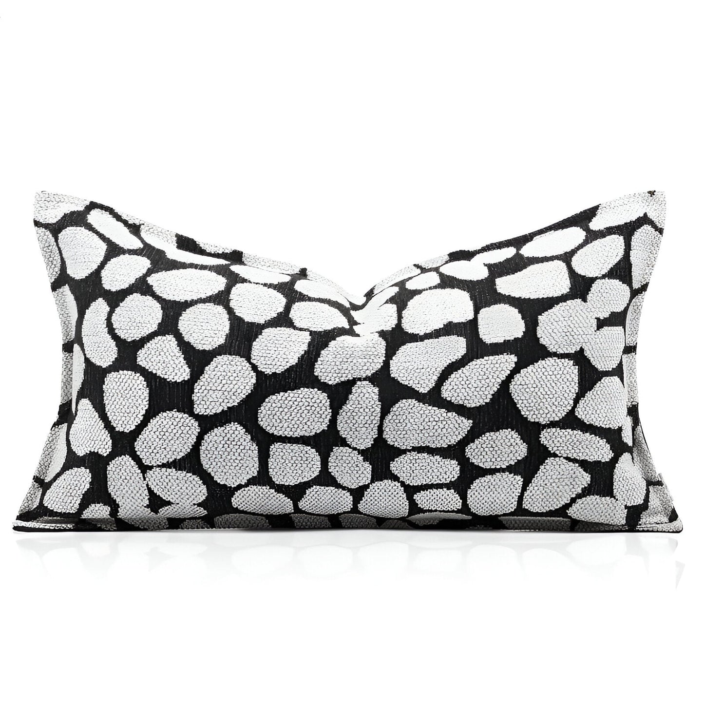 Isabella Lumbar Throw Pillow - Front Side View - White Background - Multicolor