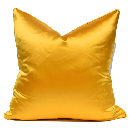 Jasmine Square Throw Pillow - Backside - White Background - Orange