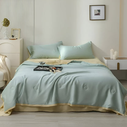 Lila Eucalyptus Coverlet Set - Front Side View - Main Product Image - Aquamarine