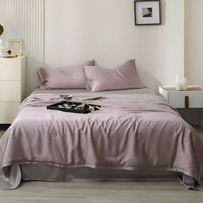 Lila Eucalyptus Coverlet Set - Front Side View - Main Product Image - Lilac