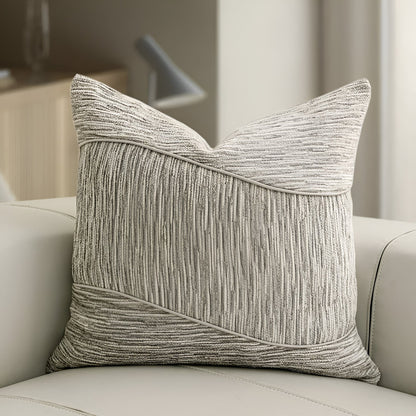 Liliana Square Throw Pillow - Front Side View - Main Product Image - Light Gray