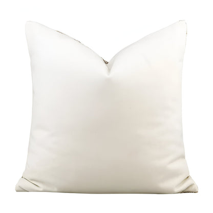 Liliana Square Throw Pillow - Backside - White Background - White